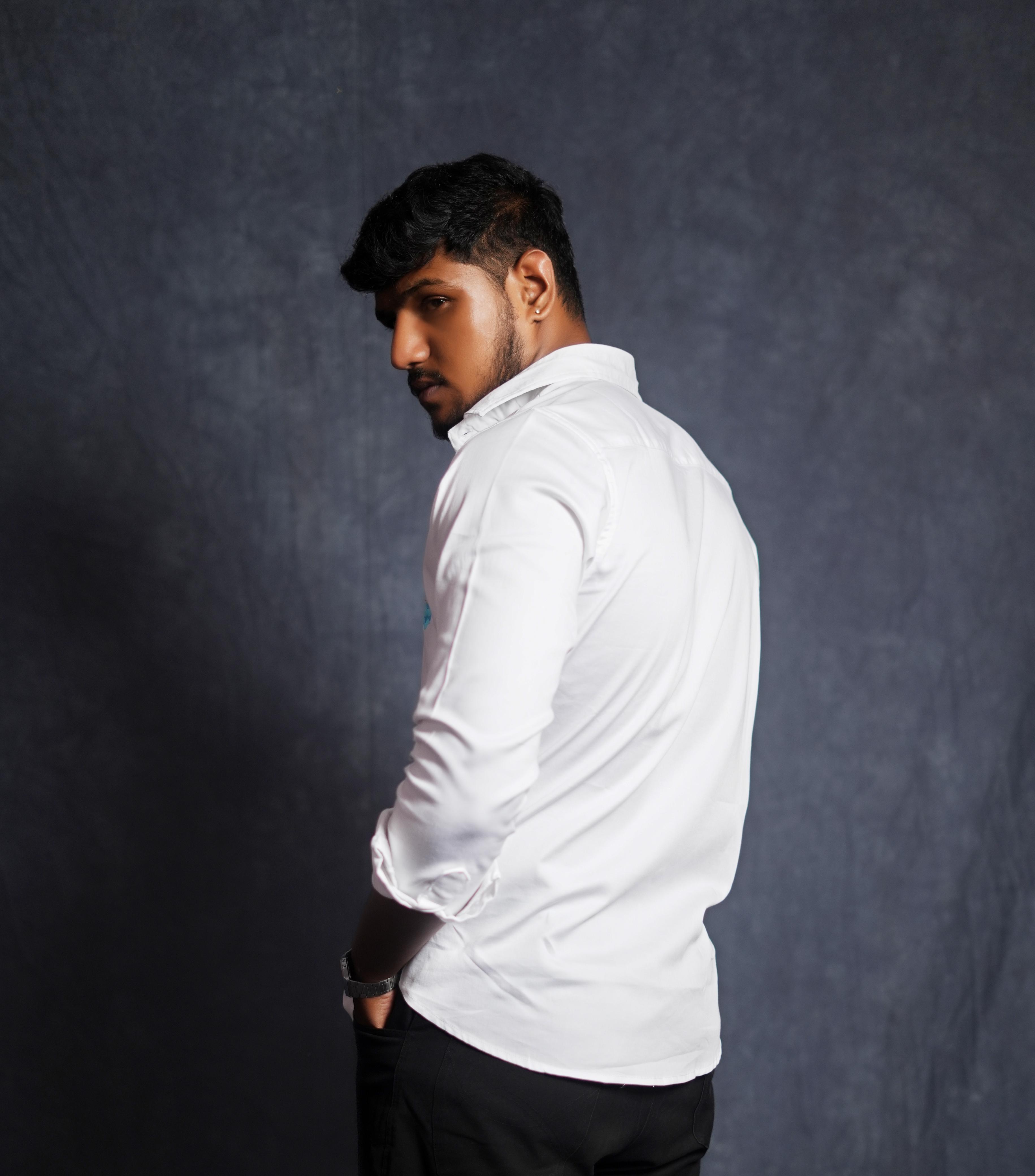 White Shirt With Knight On horse Embroidery